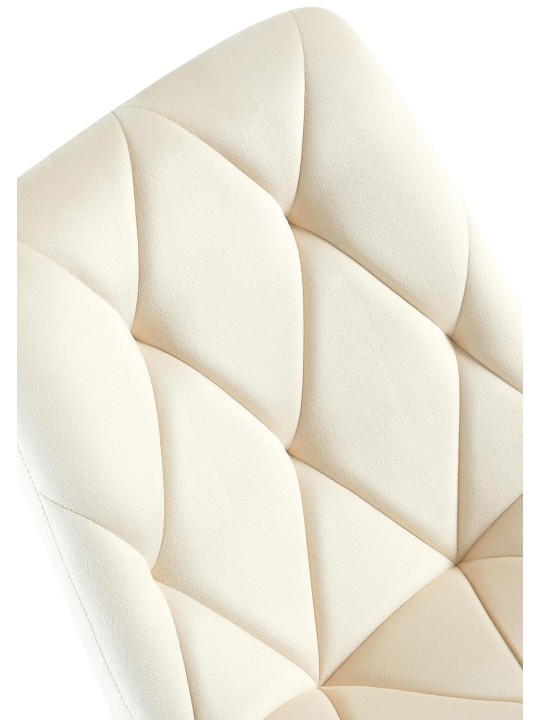 Conjunto de 2 cadeiras de jantar de veludo Clairton, creme Conjunto de 2 cadeiras de jantar de veludo Clairton, creme