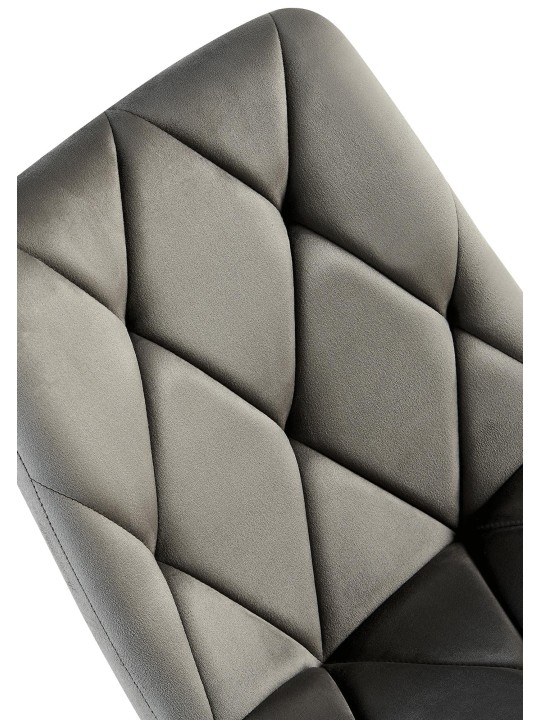 Conjunto de 2 cadeiras de jantar de veludo Clairton, antracite Conjunto de 2 cadeiras de jantar de veludo Clairton, antracite