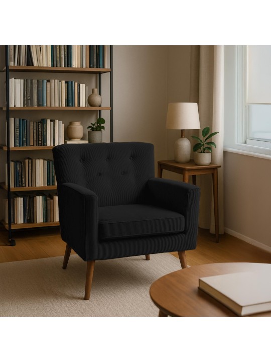 Poltrona Kioni Cordão, preto