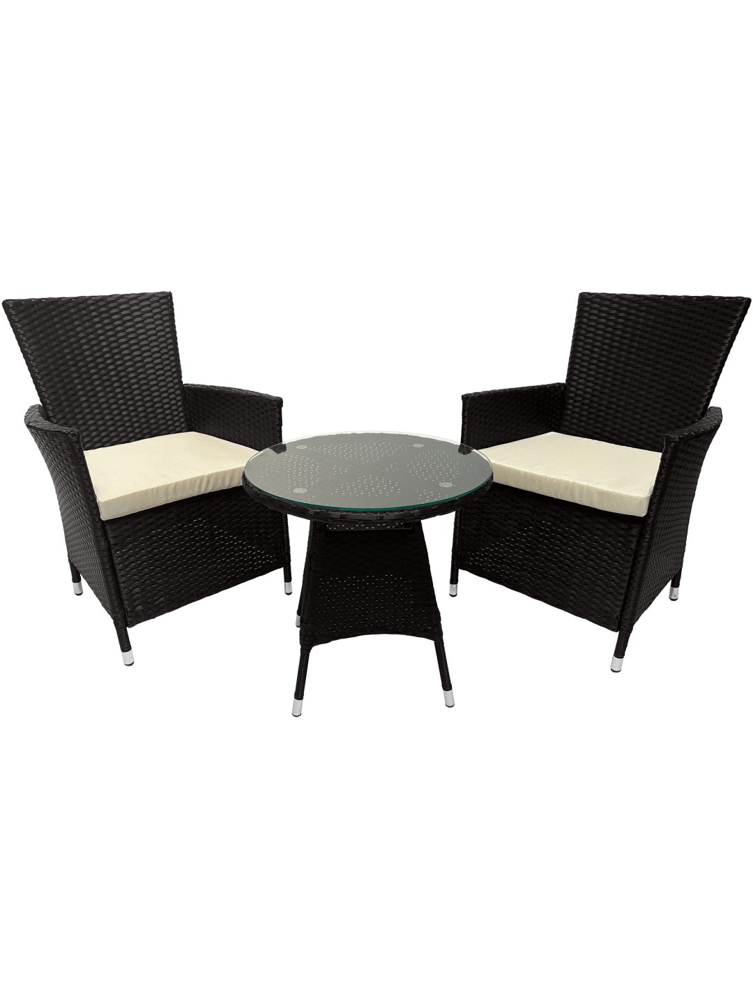 Grupo de assentos Fireda, castanho escuro