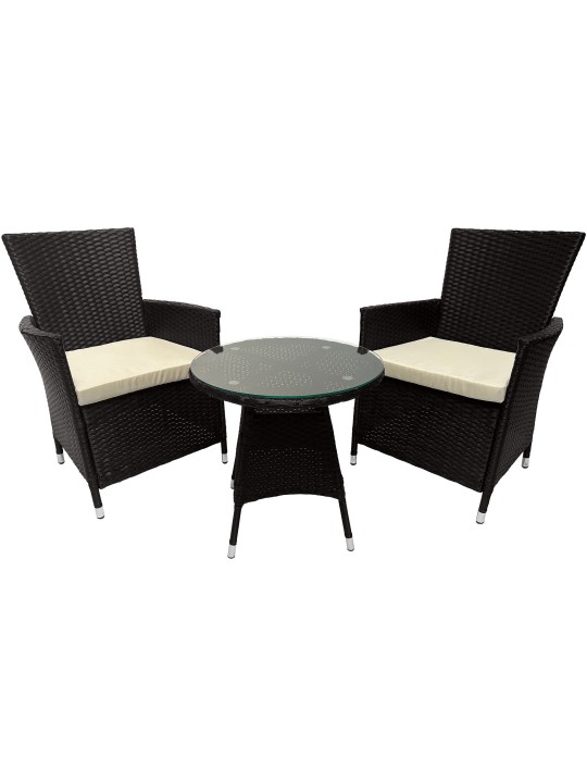 Grupo de assentos Fireda, castanho escuro