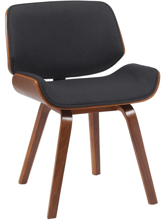 Cadeira para visitantes em tecido Beverley, nogueira/preto