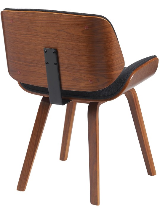 Cadeira para visitantes em tecido Beverley, nogueira/preto