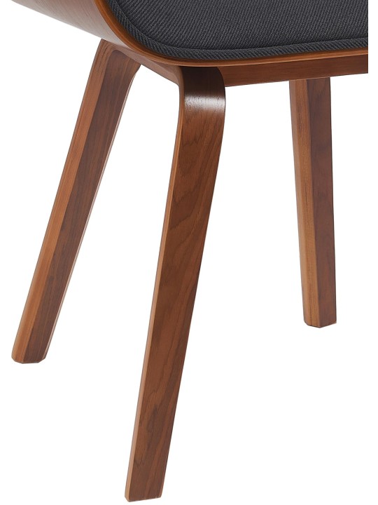 Cadeira para visitantes em tecido Beverley, nogueira/preto