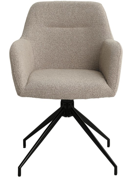 Cadeira da sala de jantar tecido Merlinda Teddy, taupe Cadeira da sala de jantar tecido Merlinda Teddy, taupe