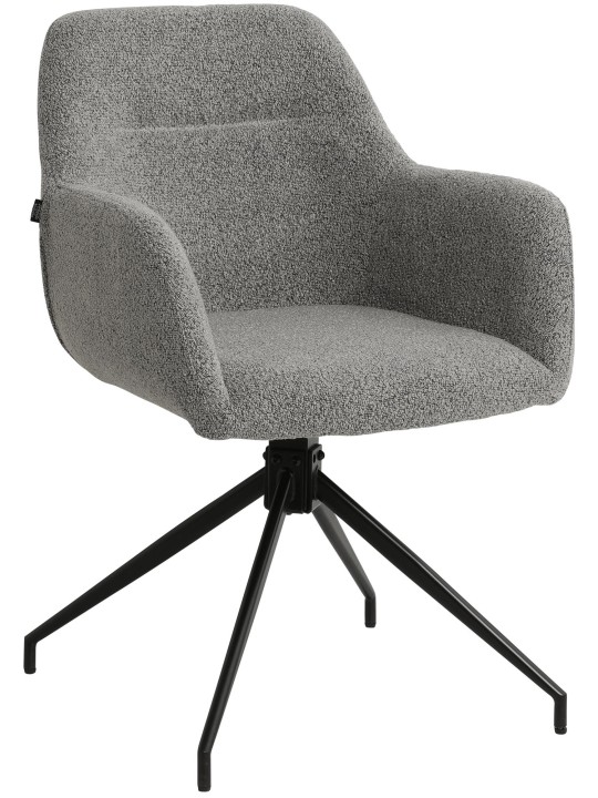 Cadeira da sala de jantar tecido Merlinda Teddy, cinza Cadeira da sala de jantar tecido Merlinda Teddy, cinza