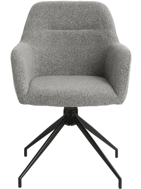 Cadeira da sala de jantar tecido Merlinda Teddy, cinza Cadeira da sala de jantar tecido Merlinda Teddy, cinza