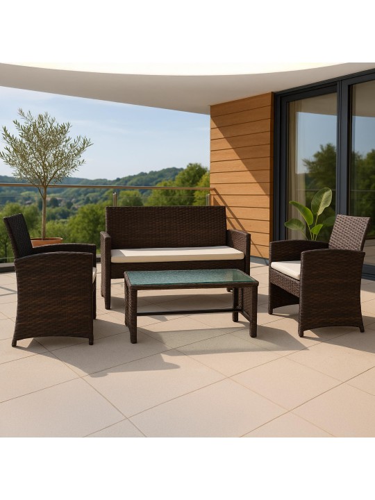 Grupo de assentos Toruba, castanho