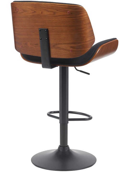 Banqueta alta Beverley B tecido, nogueira/preto