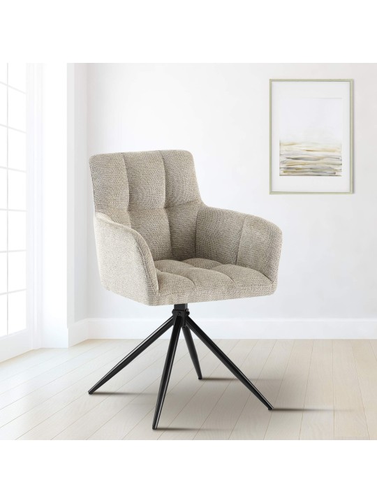 Cadeira da sala de jantar tecido Jonah, taupe