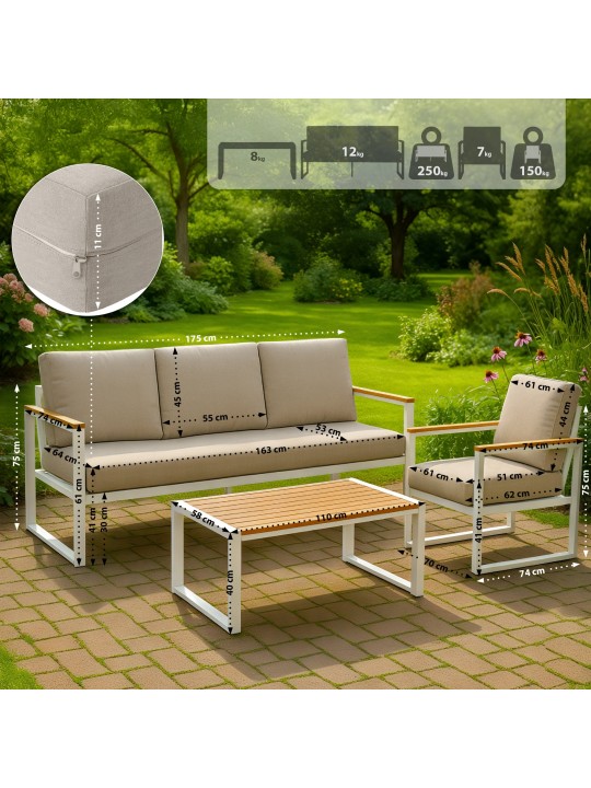 Grupo de assentos Rodiesa, branco