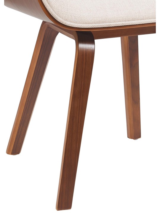 Cadeira para visitantes em tecido Beverley, nogueira/creme