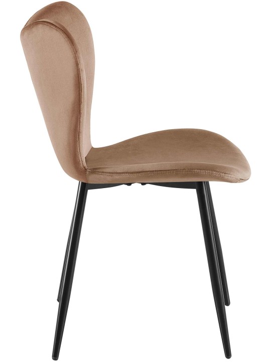 Cadeira da sala de jantar Maika veludo, castanho Cadeira da sala de jantar Maika veludo, castanho