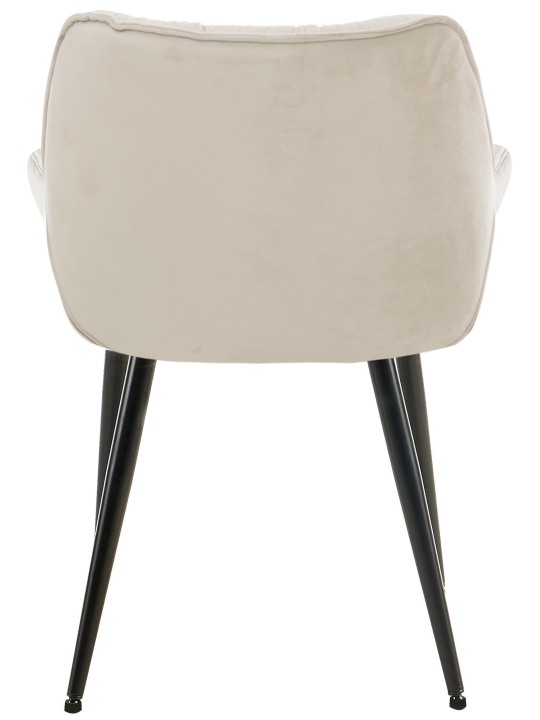 Cadeira Tanna veludo, creme