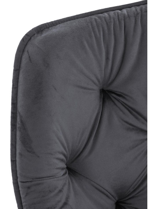 Conjunto de 2 cadeiras Tanna veludo, cinza escuro