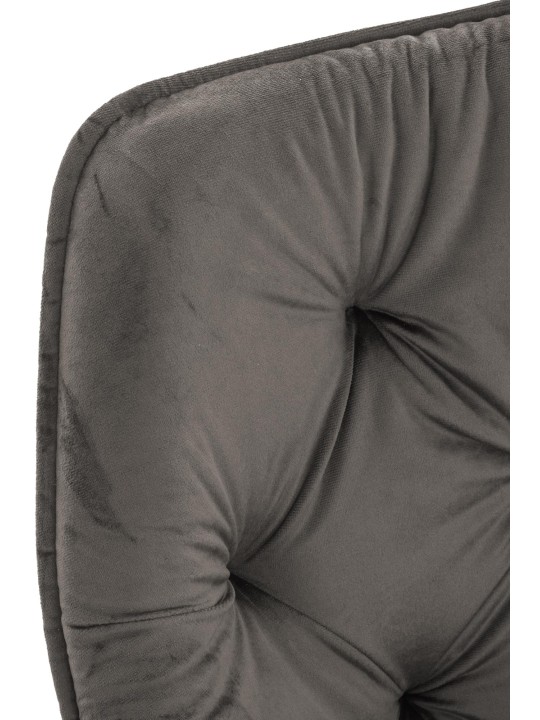 Conjunto de 2 cadeiras Tanna veludo, antracite