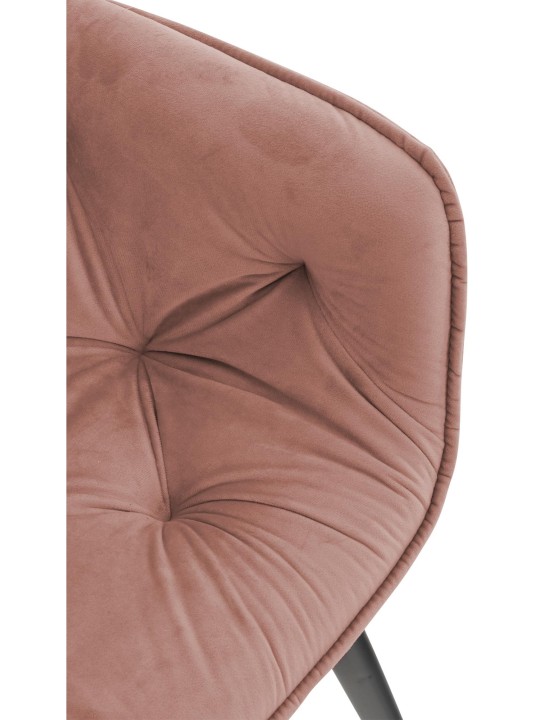 Conjunto de 2 cadeiras Tanna veludo, rosa