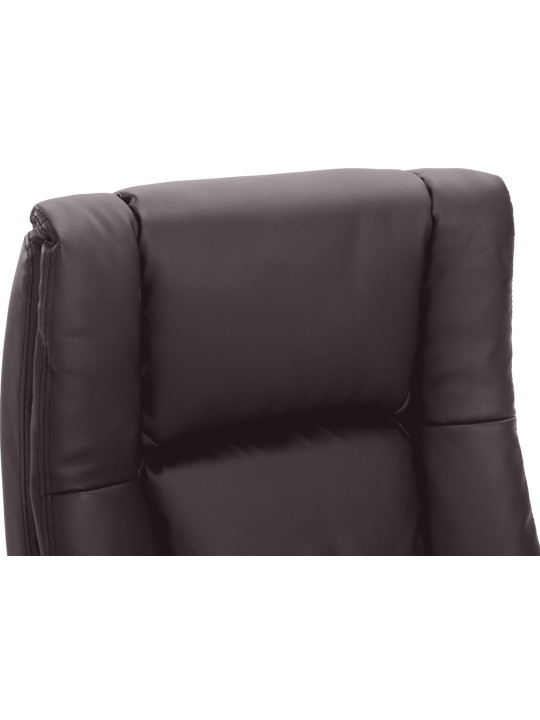 Cadeira de escritório XL Sparta pele sintética, castanho