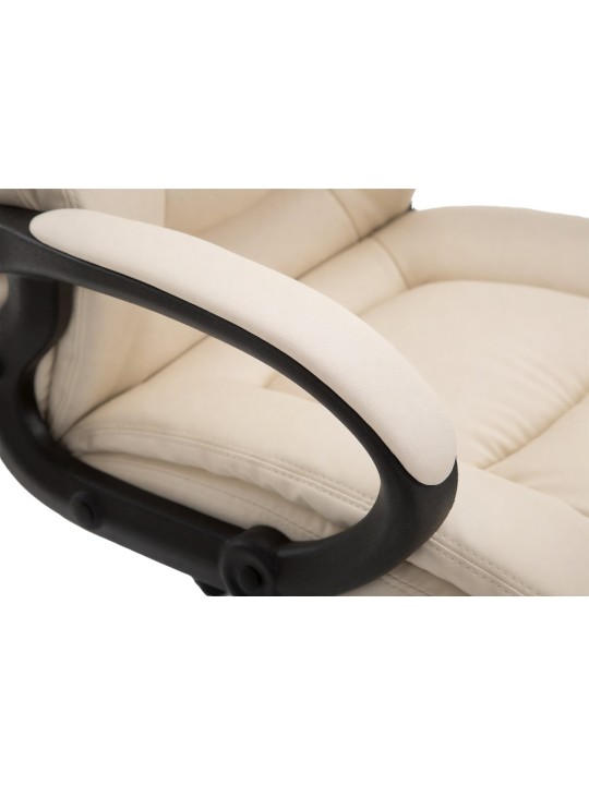 Cadeira de escritório XL Sparta pele sintética, creme