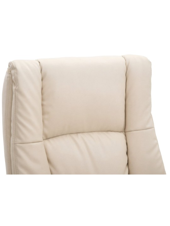 Cadeira de escritório XL Sparta pele sintética, creme