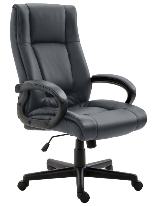 Cadeira de escritório XL Sparta pele sintética, cinza