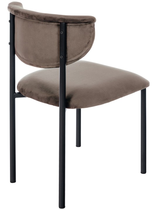 Conjunto de 2 cadeiras para visitantes em veludo Gambell, castanho