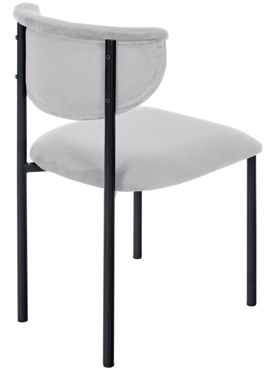 Conjunto de 2 cadeiras para visitantes em veludo Gambell, cinza Conjunto de 2 cadeiras para visitantes em veludo Gambell, cinza