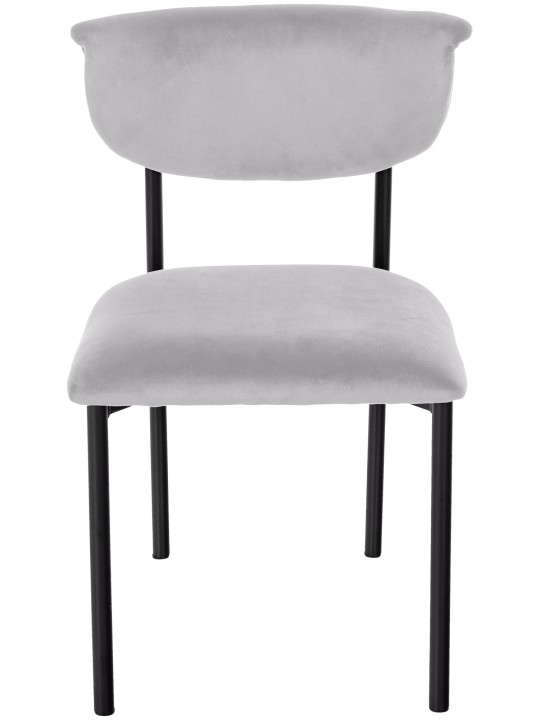 Conjunto de 2 cadeiras para visitantes em veludo Gambell, cinza Conjunto de 2 cadeiras para visitantes em veludo Gambell, cinza