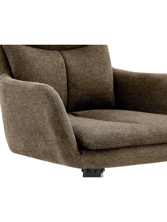 Cadeira de jantar em tecido Somers, castanho