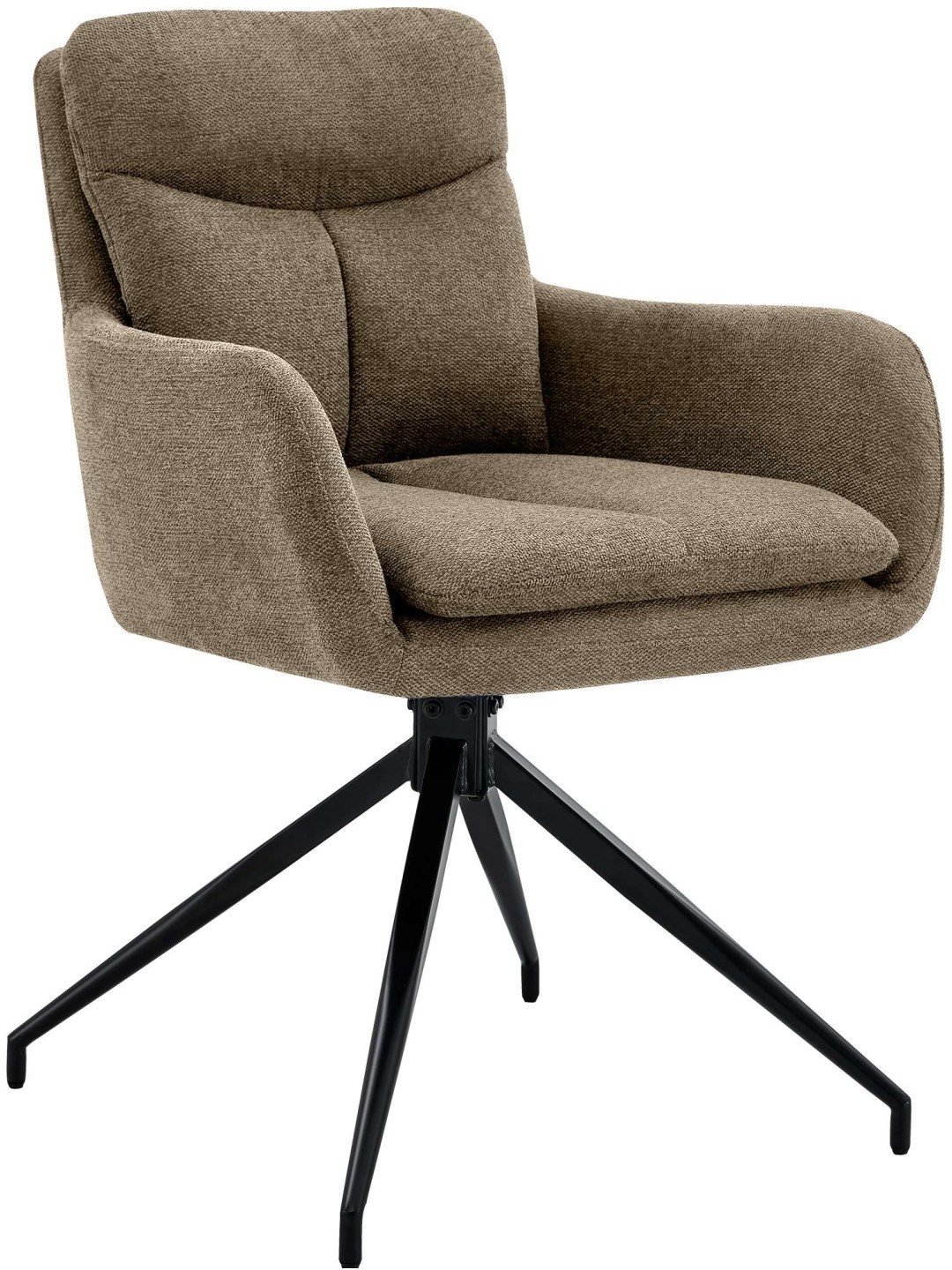 Cadeira de jantar em tecido Somers, castanho