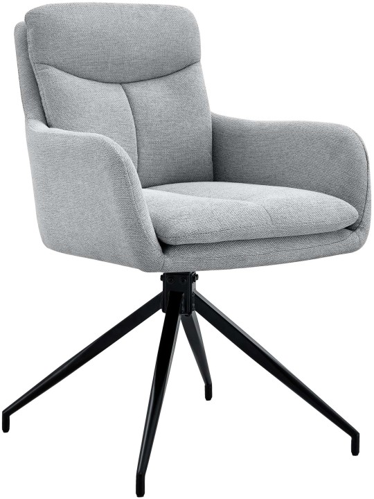 Cadeira de jantar em tecido Somers, cinza claro