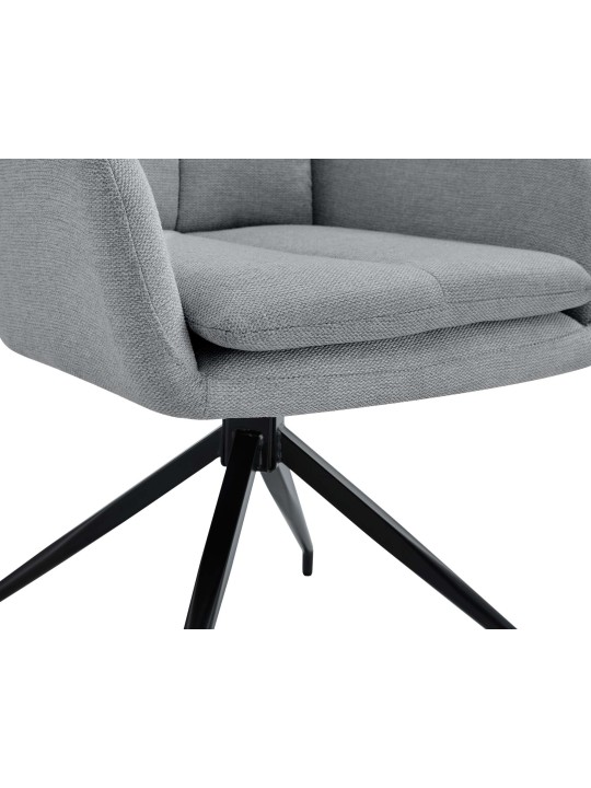 Cadeira de jantar em tecido Somers, cinza claro