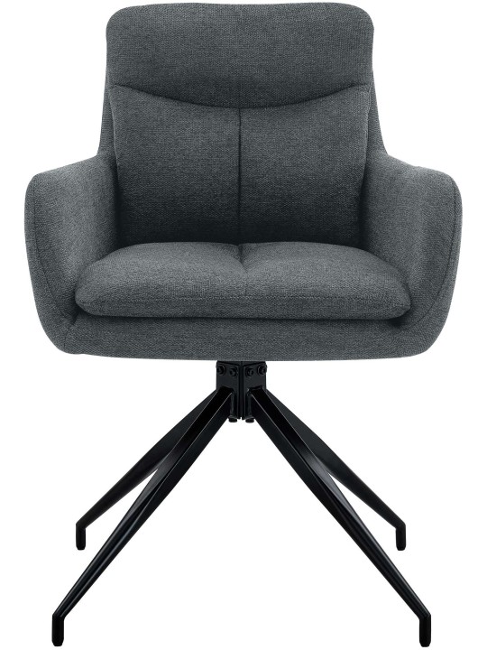 Cadeira de jantar em tecido Somers, cinza escuro