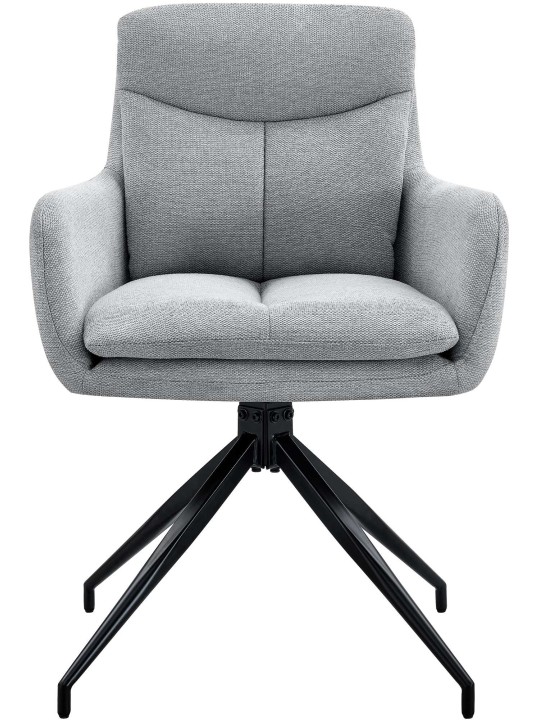 Cadeira de jantar em tecido Somers, cinza claro