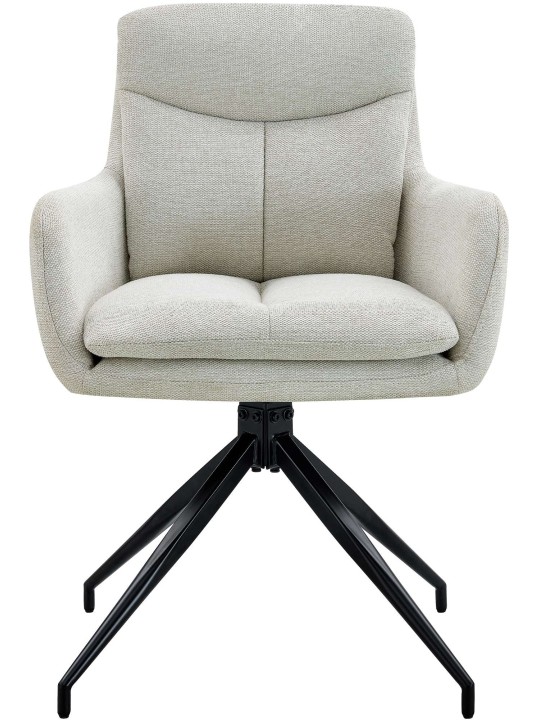 Conjunto de 2 cadeiras de jantar em tecido Somers, creme Conjunto de 2 cadeiras de jantar em tecido Somers, creme