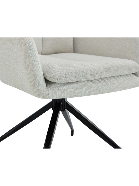 Conjunto de 2 cadeiras de jantar em tecido Somers, creme Conjunto de 2 cadeiras de jantar em tecido Somers, creme