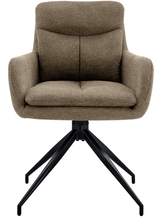 Conjunto de 2 cadeiras de jantar em tecido Somers, castanho Conjunto de 2 cadeiras de jantar em tecido Somers, castanho