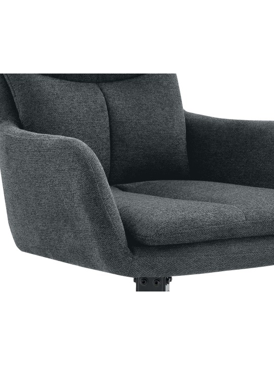 Conjunto de 2 cadeiras de jantar em tecido Somers, cinza escuro