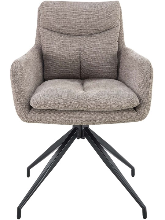 Conjunto de 2 cadeiras de jantar em tecido Somers, taupe