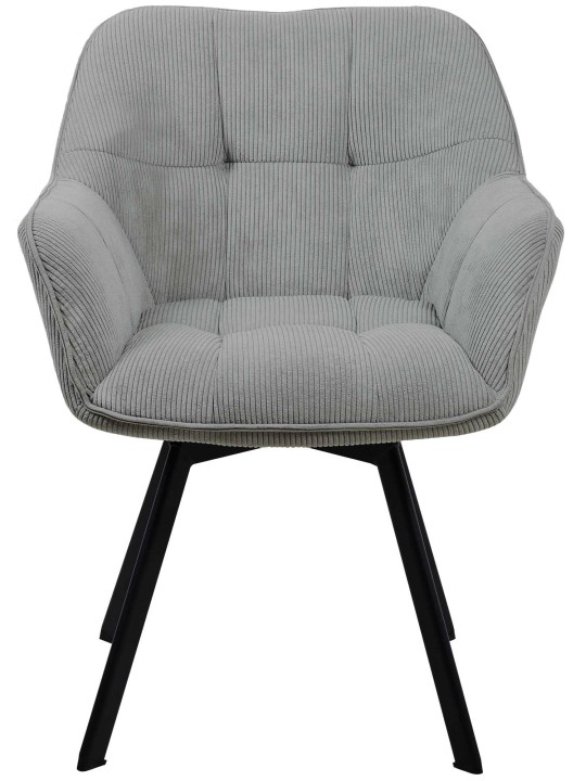 Cadeira da sala de jantar Jordi Cord, cinza