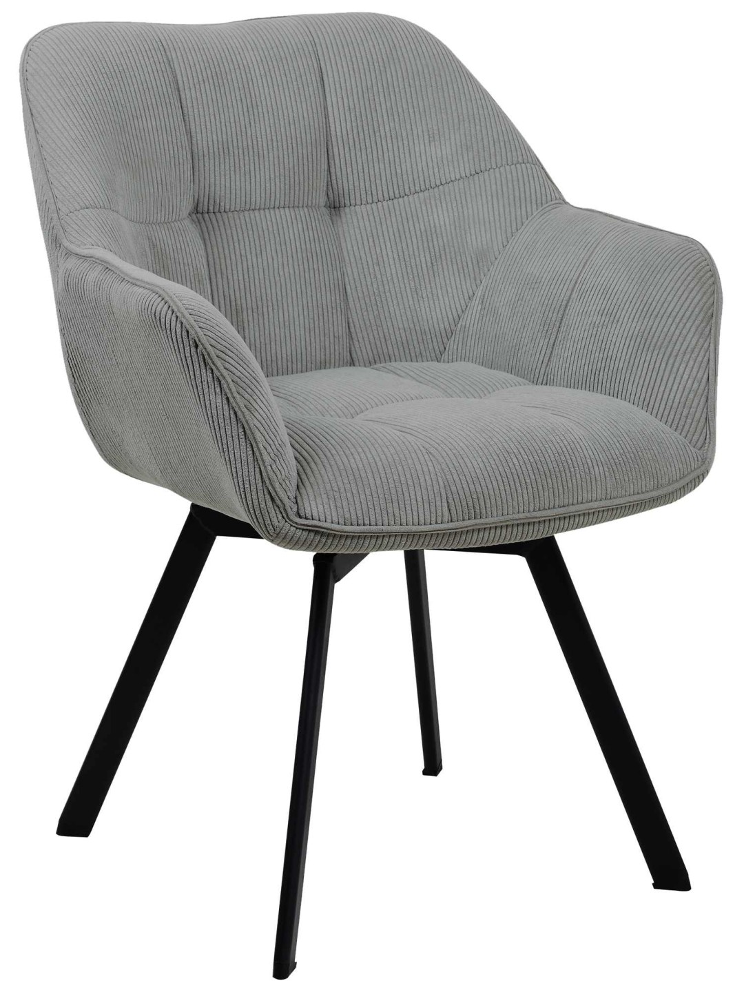 Cadeira da sala de jantar Jordi Cord, cinza