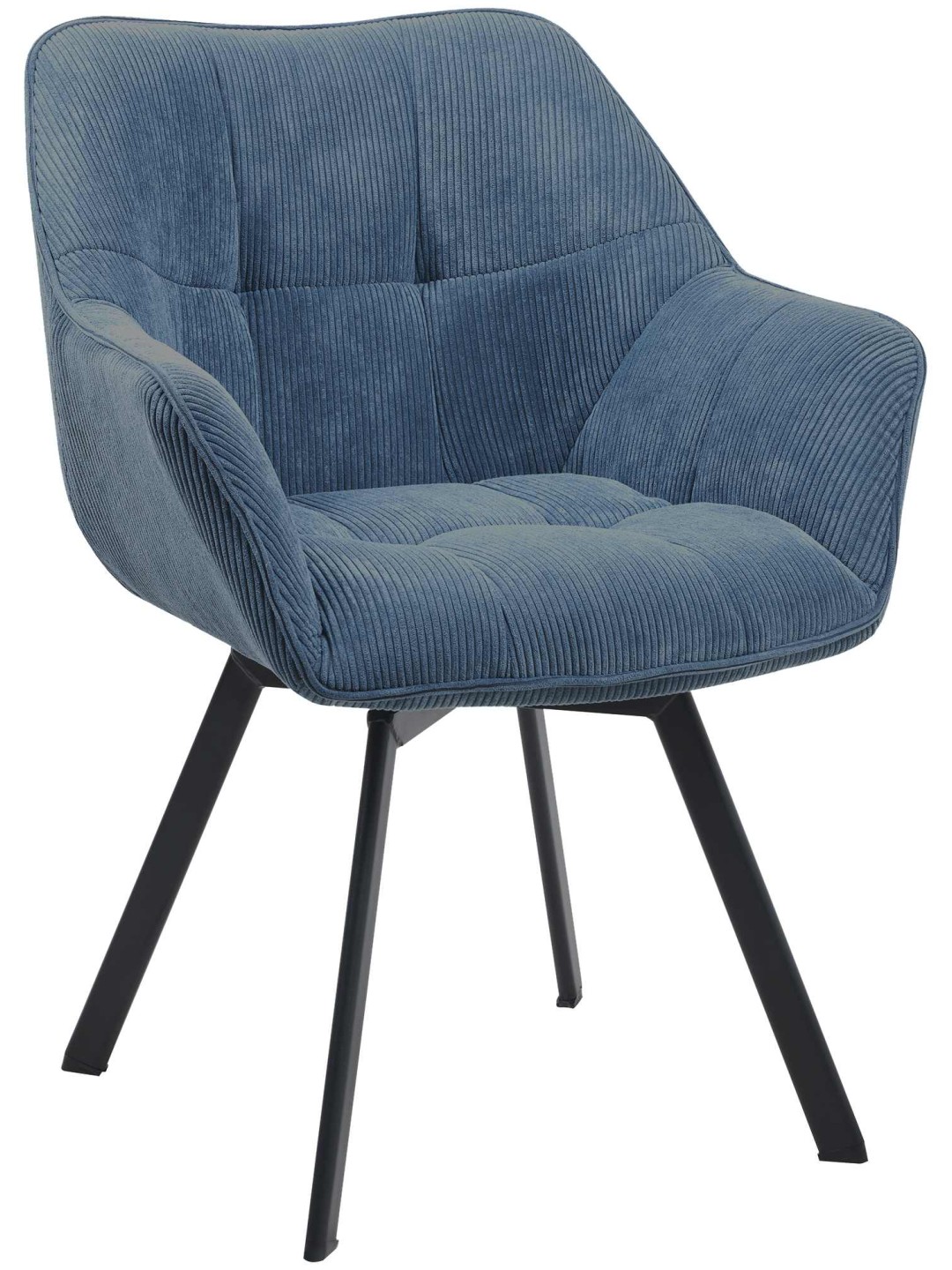 Cadeira da sala de jantar Jordi Cord, azul