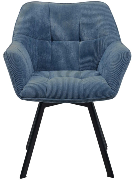 Cadeira da sala de jantar Jordi Cord, azul Cadeira da sala de jantar Jordi Cord, azul