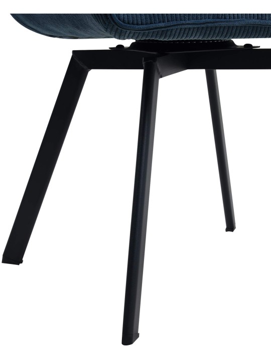 Cadeira da sala de jantar Jordi Cord, azul Cadeira da sala de jantar Jordi Cord, azul