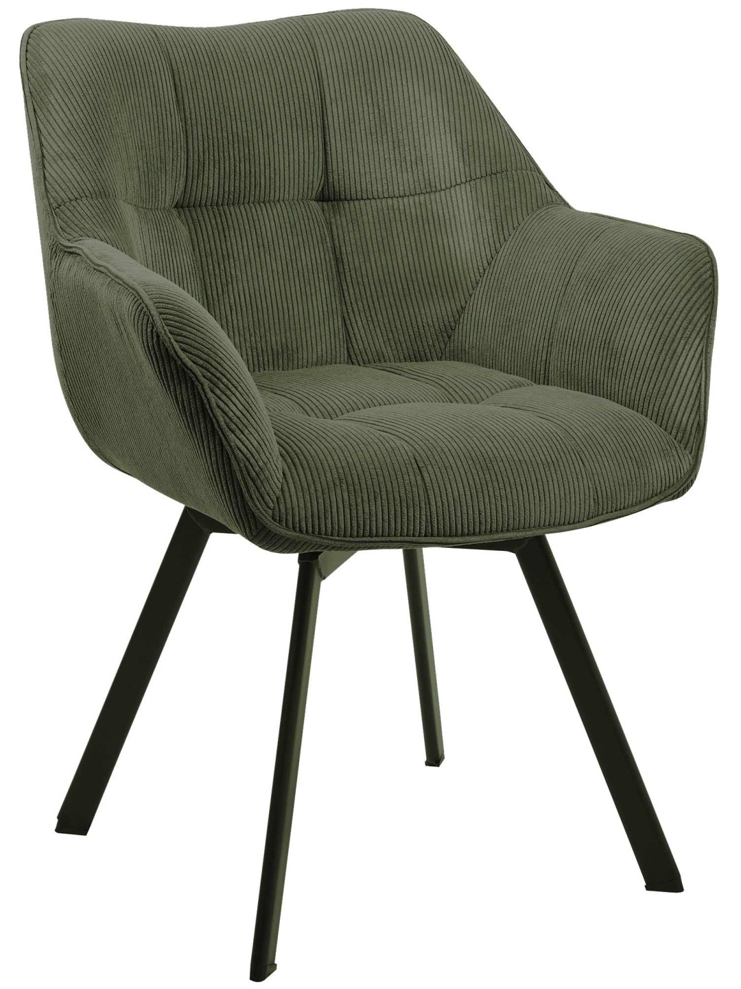 Cadeira da sala de jantar Jordi Cord, verde