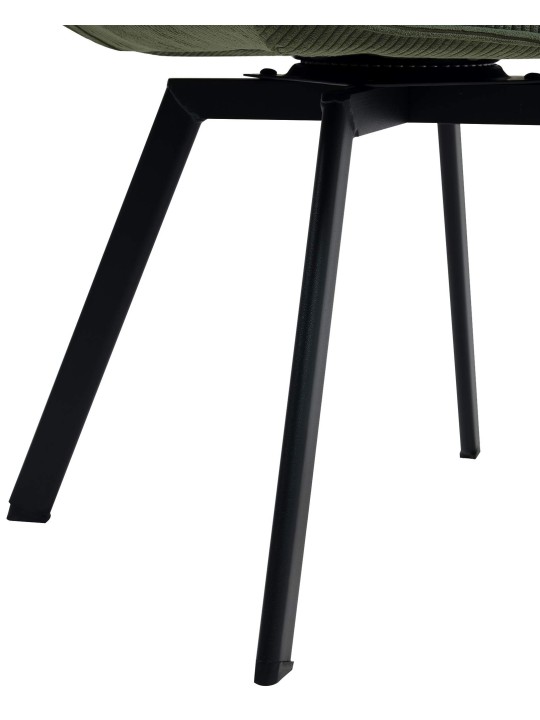 Cadeira da sala de jantar Jordi Cord, verde Cadeira da sala de jantar Jordi Cord, verde