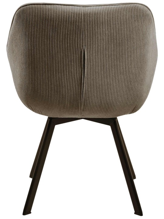 Cadeira da sala de jantar Jordi Cord, castanho Cadeira da sala de jantar Jordi Cord, castanho