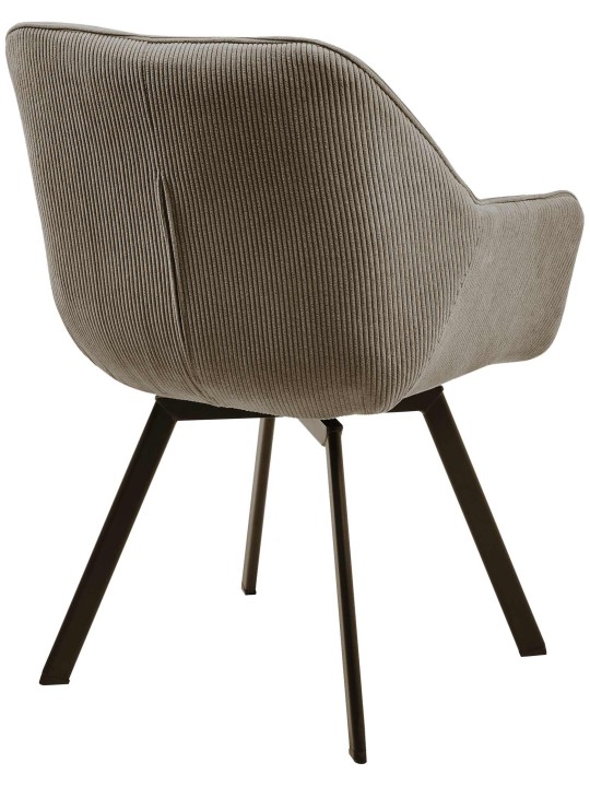 Cadeira da sala de jantar Jordi Cord, castanho Cadeira da sala de jantar Jordi Cord, castanho