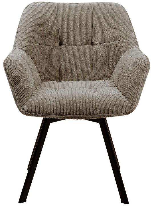 Cadeira da sala de jantar Jordi Cord, castanho Cadeira da sala de jantar Jordi Cord, castanho