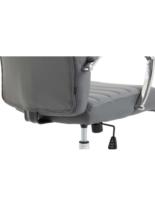 Cadeira de escritório Valais em couro sintético, cinza